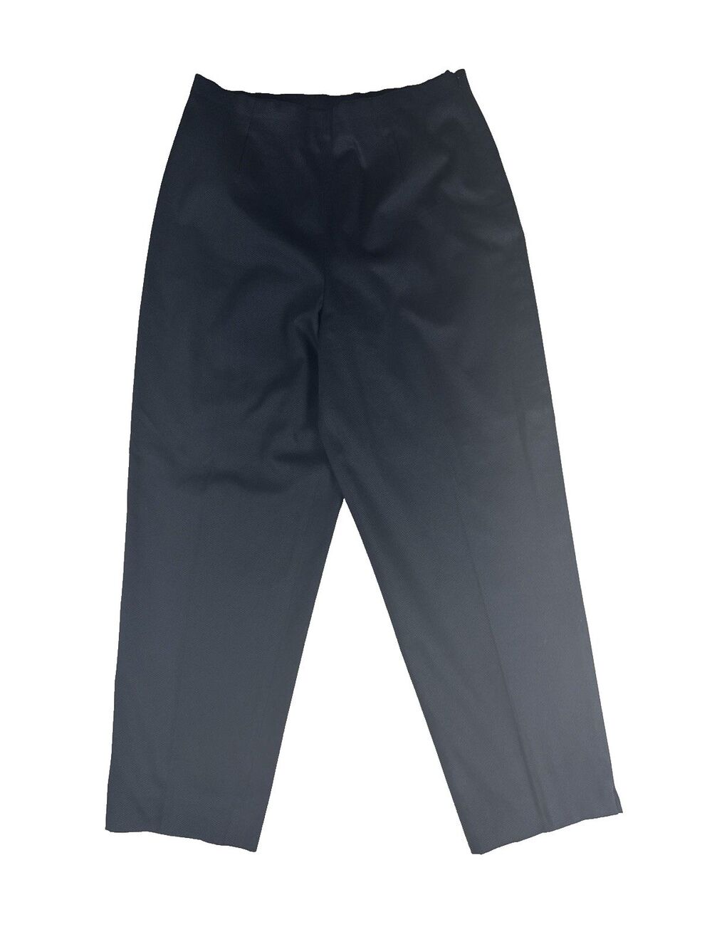 Talbots Black Dress Pants Size 14 Side Zip Tapered Ankle Slit Work Minimalist